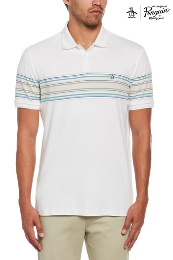 Original Penguin Short Sleeve Chest Stripe Interlock Polo Shirt (265689) | £60