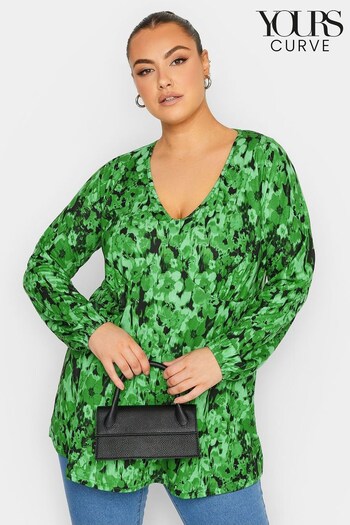 Yours Curve Green Limited Bust Detail Top (265958) | £26