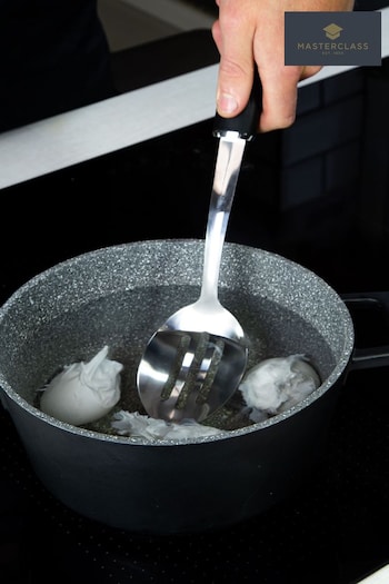 Masterclass Silver Soft Grip Slotted Spoon (266021) | £10