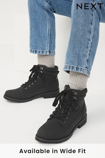 Black Regular/Wide Fit Forever Comfort® Casual Lace-Up ankle-length Boots (266237) | £40