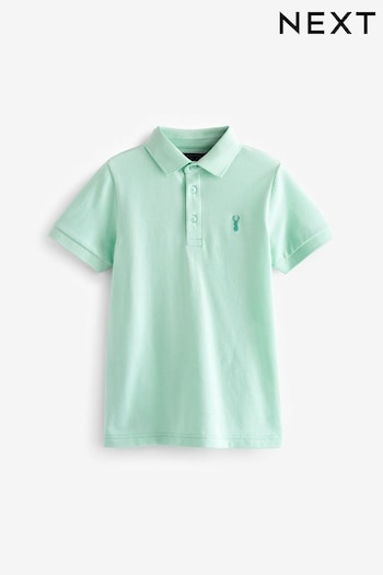 Green Mint Short Sleeve Polo Shirt (3-16yrs) (266257) | £7 - £12