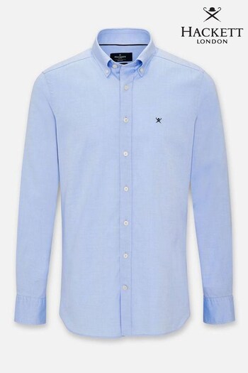 Hackett London Mens Blue Washed Oxford Shirt (266636) | £45