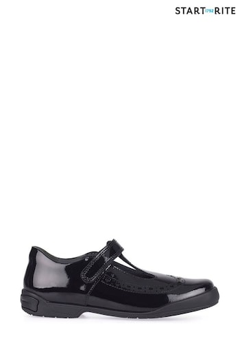 Start-Rite Leapfrog Black Patent Leather School POLO Shoes Narrow Fit (266825) | £46