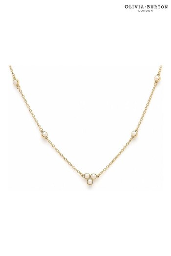 Olivia Burton Jewellery Ladies Gold Tone Classics Pearl Cluster Necklace (266960) | £90