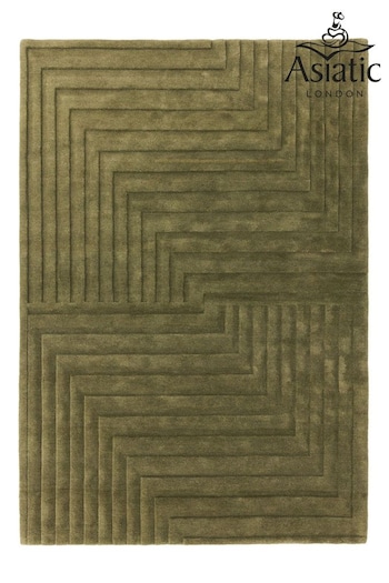 Asiatic Rugs Green Form Wool Rug (267049) | £340 - £965