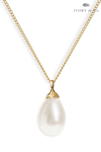 Ivory & Co Gold Westbury Pearl Drop Pendant (267161) | £30