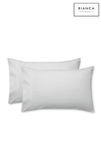 Bianca Set of 2 Silver Luxury 800 Thread Count Cotton Sateen Housewife Pillowcases (267737) | £25