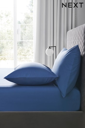 Blue Easy Care Polycotton Fitted Sheet (267782) | £6 - £15