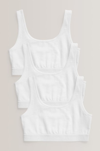 White 3 Pack Crop Tops (5-16yrs) (268154) | £8 - £11