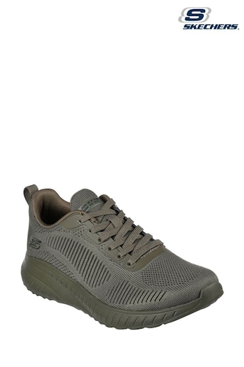 Skechers Light Green Wide Fit Womens Bobs Squad Chaos Face Off Trainers (268694) | £59