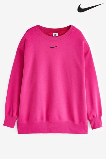 Nike Fushsia Pink Oversized Curve Crew Sweatshirt (269132) | £55