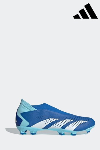 adidas Blue/White Sport Performance Adult Predator Accuracy.3 Laceless Firm Ground Boots (269428) | £85