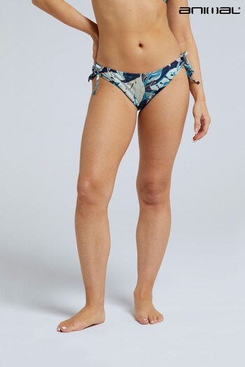 Animal Womens Blue Iona Recycled Tie Side Bikini Bottoms (269825) | £25