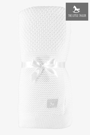 White Plush Knitted Blanket (270002) | £45