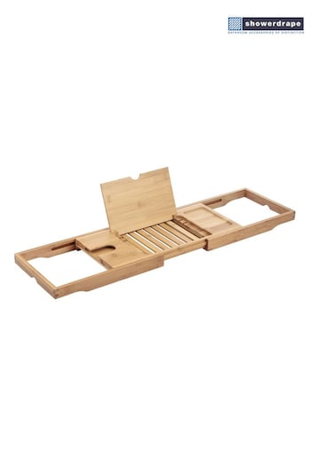 Showerdrape Brown Brooklyn Extendable Bamboo Bath Tray (270007) | £33