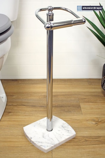 Showerdrape White Octavia Toilet Roll Holder (270390) | £42.50