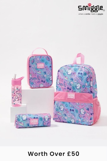 Smiggle Pink/Blue Giggle 4 Piece Bundle Bag (270592) | £30
