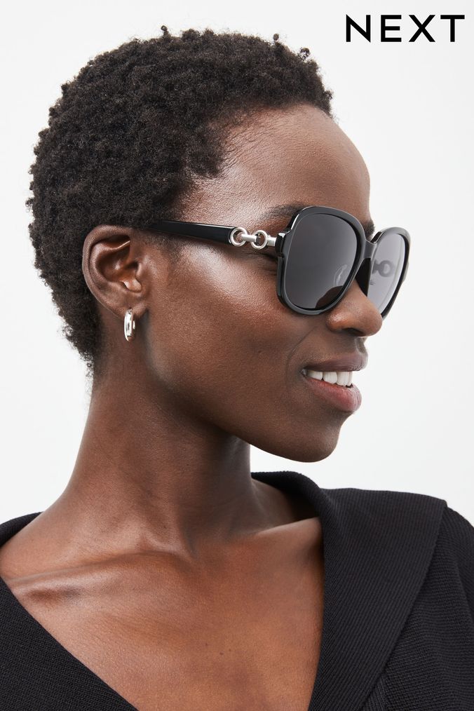 Dark black lens womens sunglasses on sale