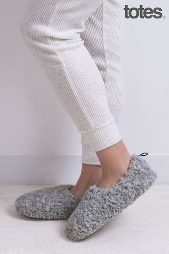 Totes Grey Ladies Faux Fur Full Back Slippers (271026) | £28
