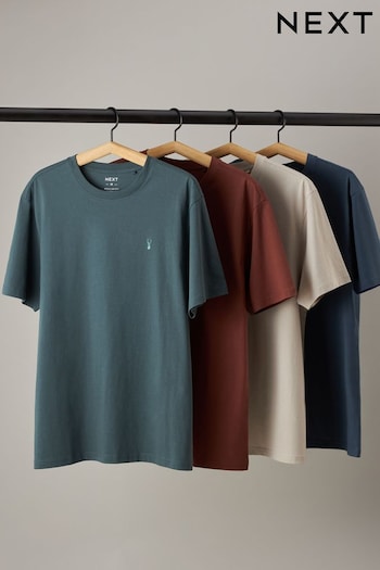 Blue/Light Grey/Brown/Green T-Shirt 4 Pack (271152) | £36