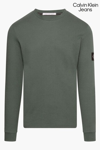 Calvin Klein Jeans Waffle Long Sleeve Sweatshirt (271153) | £55