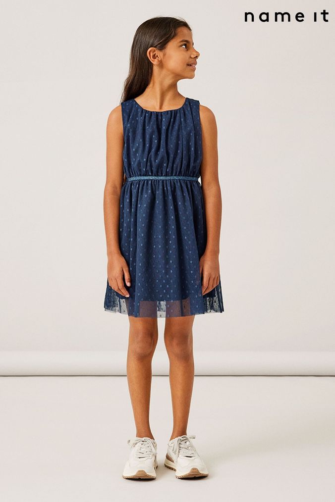 Girls Blue Spots Dresses Next UK