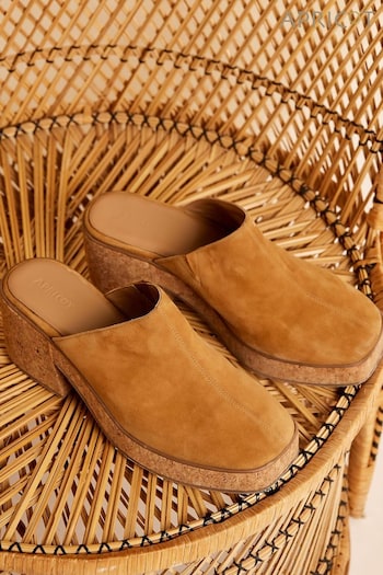 Apricot Brown Suede Clogs (271498) | £49