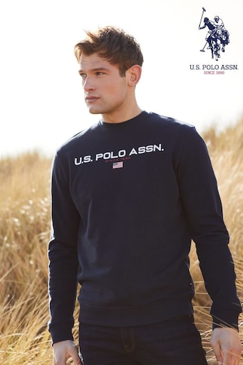 U.S. Polo Youth Assn. Navy Blazer Sport Crew Neck Sweatshirt (271728) | £55