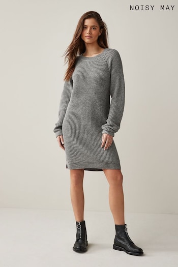 NOISY MAY Grey Long Sleeve Jumper Dress (271794) | £35
