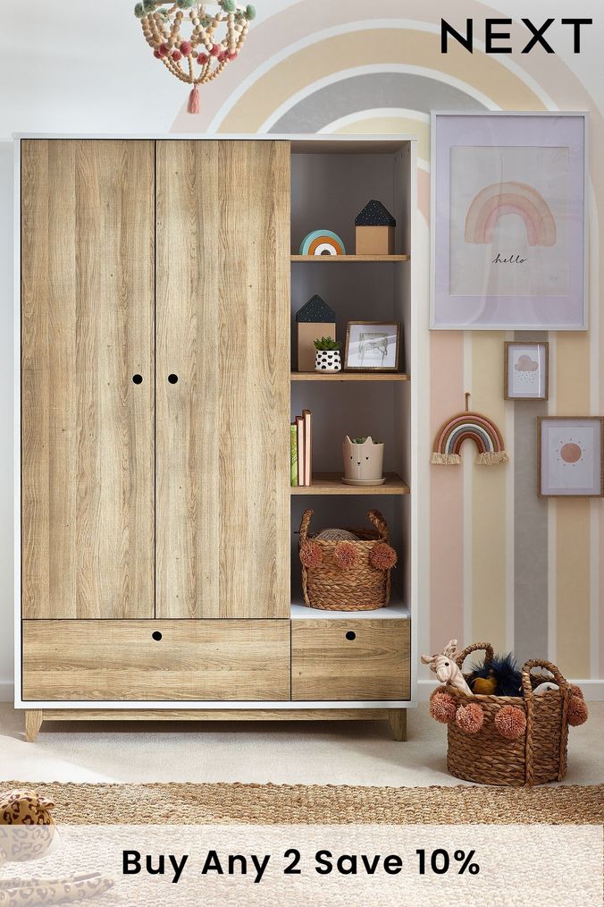 White nursery wardrobe store