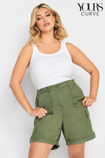 Yours Curve Green Chino Short (272191) | £24