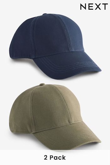 Navy Blue/Khaki Green Caps 2 Pack (272403) | £18