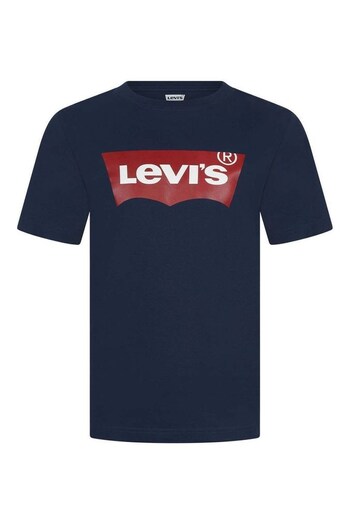 Levis Boys White Cotton Logo Print Top (272618) | £16 - £18