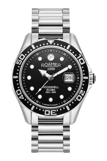 Roamer Gents Silver Tone Rockshell Scuba Watch (272762) | £399