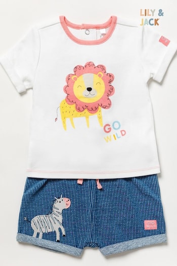 Lily & Jack Blue T-Shirt and Shorts Outfit Set (273046) | £26