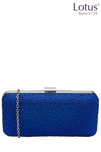 Lotus Blue Clutch Bag with Chain (273226) | £60