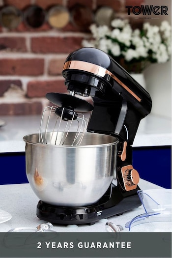 Tower Black 1000W Rose Gold Stand Mixer (274155) | £80