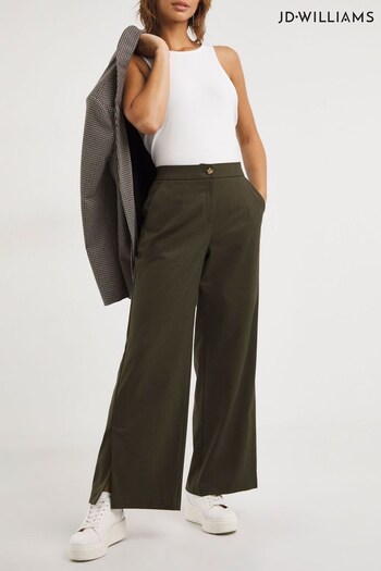 JD Williams Olive Green Split Hem Trousers (274890) | £35