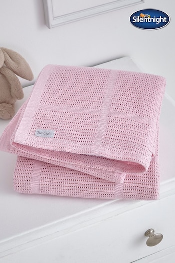 Silentnight 2 Pack Pink Safe Nights Cotton Traditional Cellular Blankets (275169) | £14