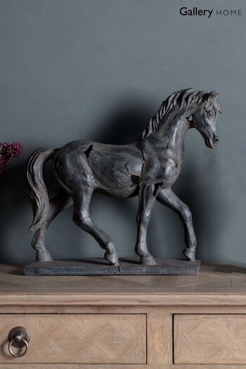 Gallery Home Grey Tamir Antique Horse Statue (275192) | £95