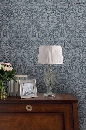 Laura Ashley Seaspray Heraldic Damask Wallpaper Wallpaper (275238) | £48