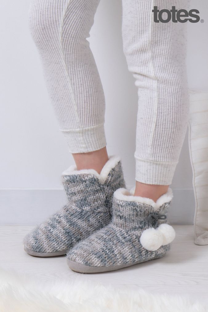 Buy Women s Grey Boots Slippers Online Next UK