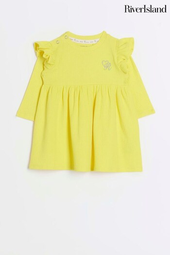 River Island Yellow Organic Baby Girls Dress (275625) | £10