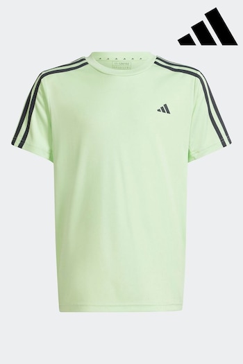 adidas Green Sportswear Train Essentials Aeroready 3-Stripes Regular-Fit T-Shirt (276171) | £13