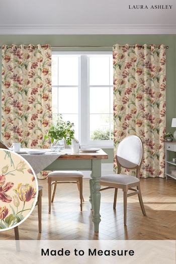 Laura Ashley Red Gosford Made to Measure Curtains (276192) | £119