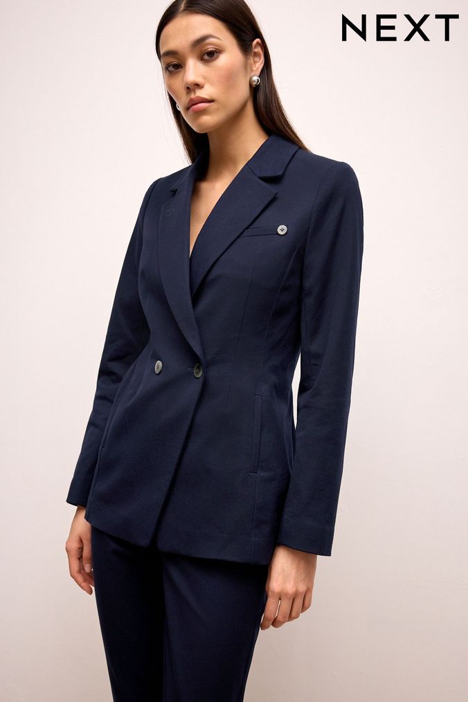 Buy Women s Blue Blazer Petite Coatsandjackets Online Next UK