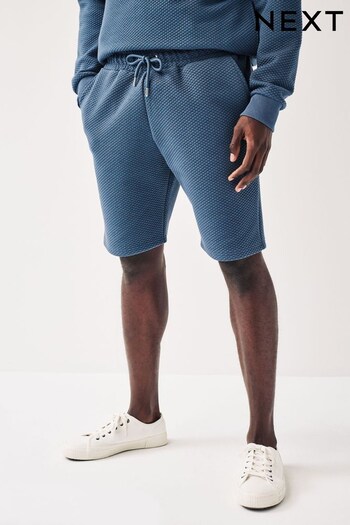 Blue Textured Diamante Jersey Shorts (276374) | £25