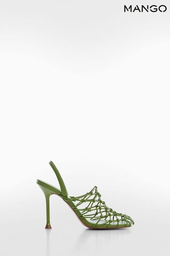 Mango Green Sandals With Red Heel (276408) | £40