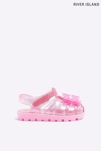 River Island Pink Girls Barbie Jelly Sandals (277153) | £14