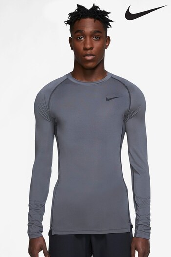 Nike Pro Grey Dri-FIT Long Sleeve T-Shirt (277323) | £38